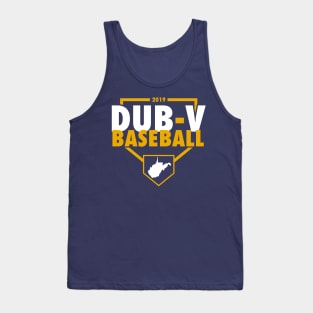 Dub V Baseball (Navy Background) Tank Top